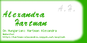 alexandra hartman business card